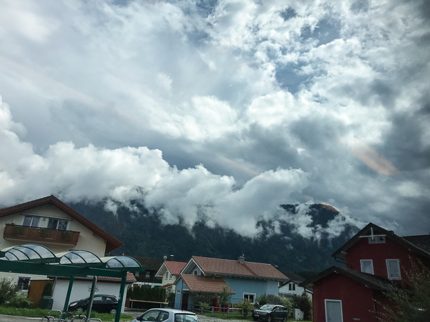 auf der Bahnfahrt zwischen Weilheim und Garmisch